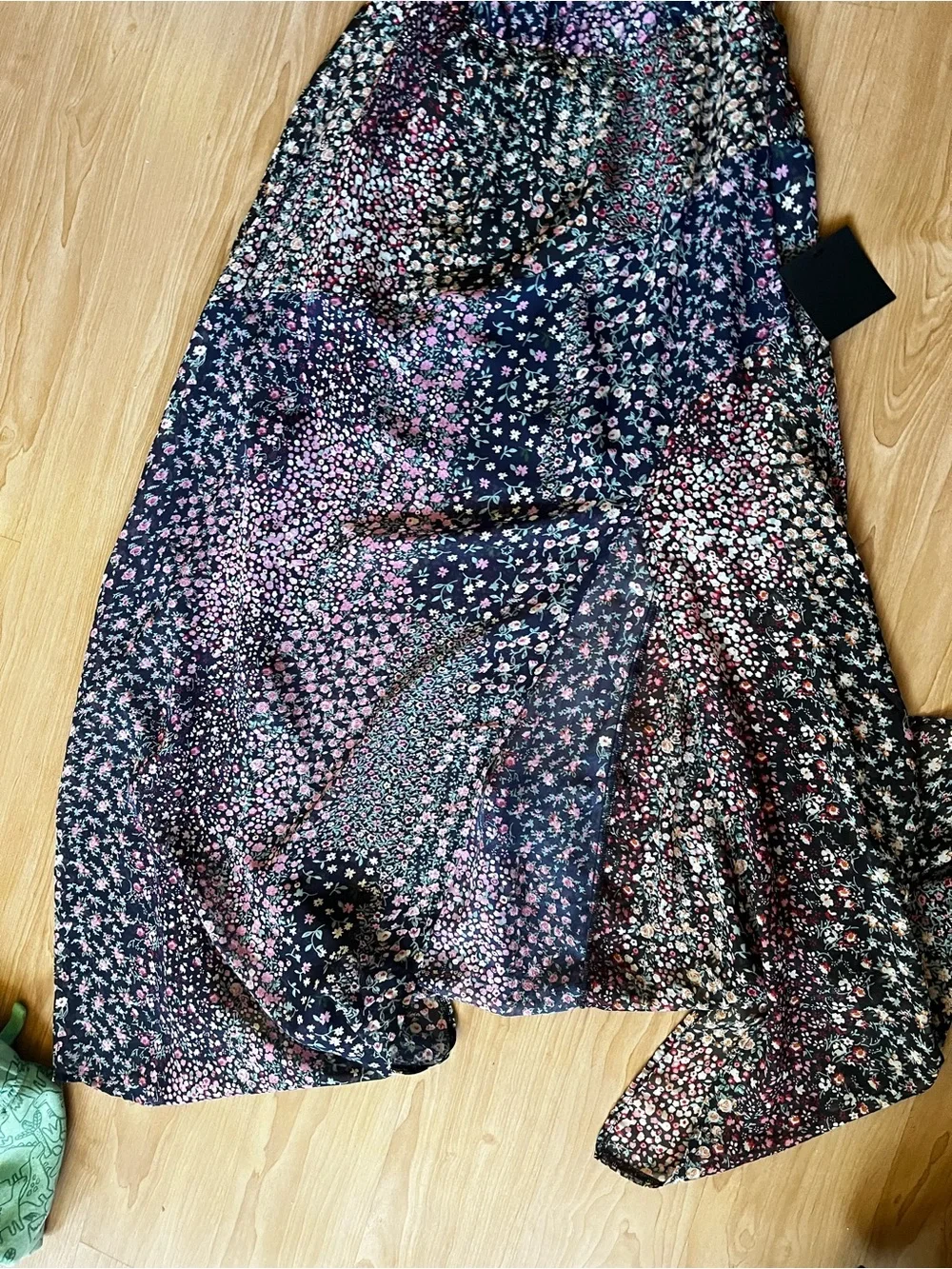 NWT floral feminine cottage core puff sleeves whimsy goth hippie boho Maxi Dress - Picture 2 of 6